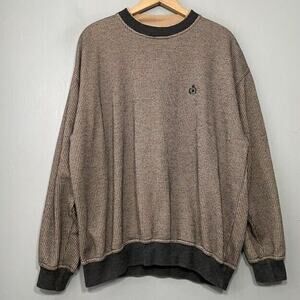 Vintage Dark Academia Sweater Mens Size XL Houndstooth Preppy Old Money Grandpa